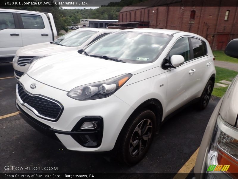 Clear White / Black 2020 Kia Sportage LX AWD