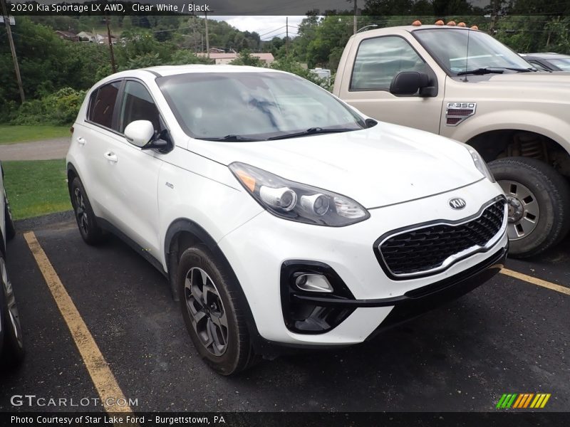 Clear White / Black 2020 Kia Sportage LX AWD