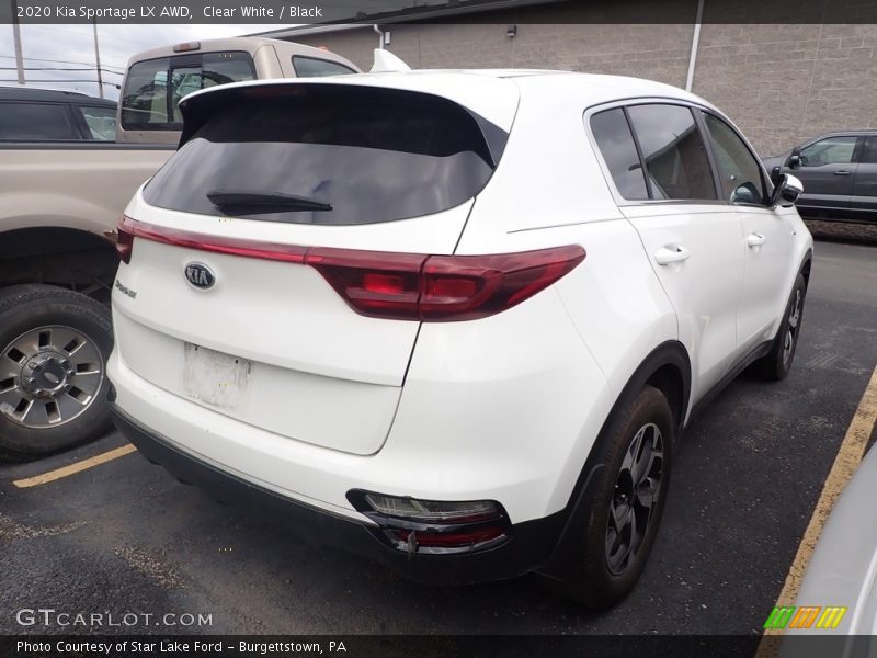 Clear White / Black 2020 Kia Sportage LX AWD