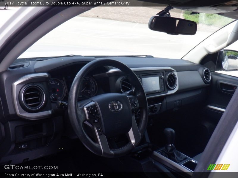 Super White / Cement Gray 2017 Toyota Tacoma SR5 Double Cab 4x4