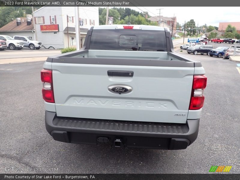 Cactus Gray / Medium Slate/Navy Pier 2023 Ford Maverick Lariat AWD