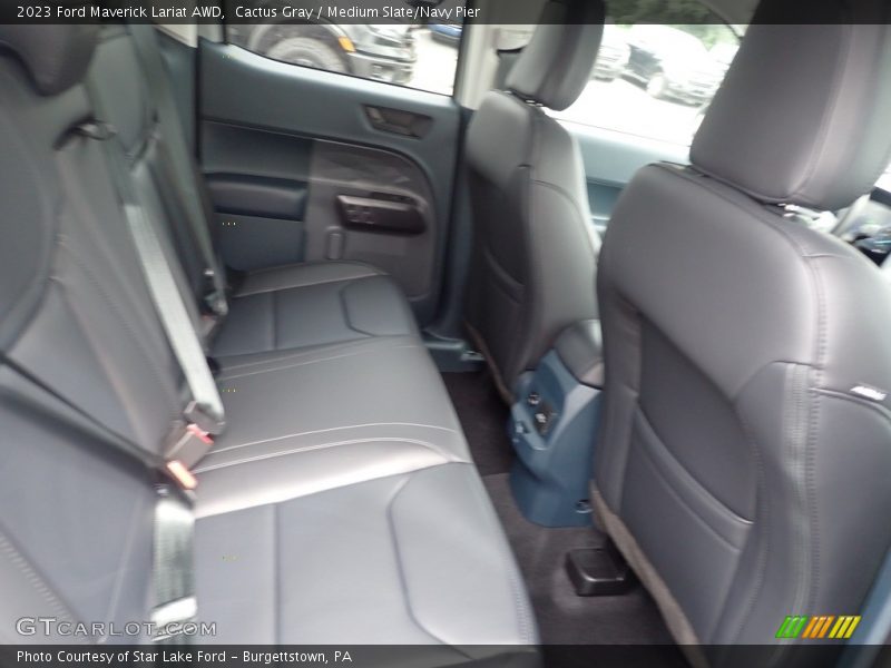 Cactus Gray / Medium Slate/Navy Pier 2023 Ford Maverick Lariat AWD