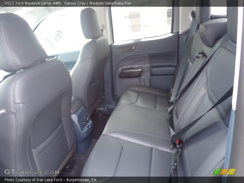Cactus Gray / Medium Slate/Navy Pier 2023 Ford Maverick Lariat AWD