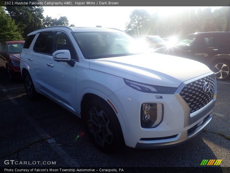 Hyper White / Dark Brown 2021 Hyundai Palisade Calligraphy AWD