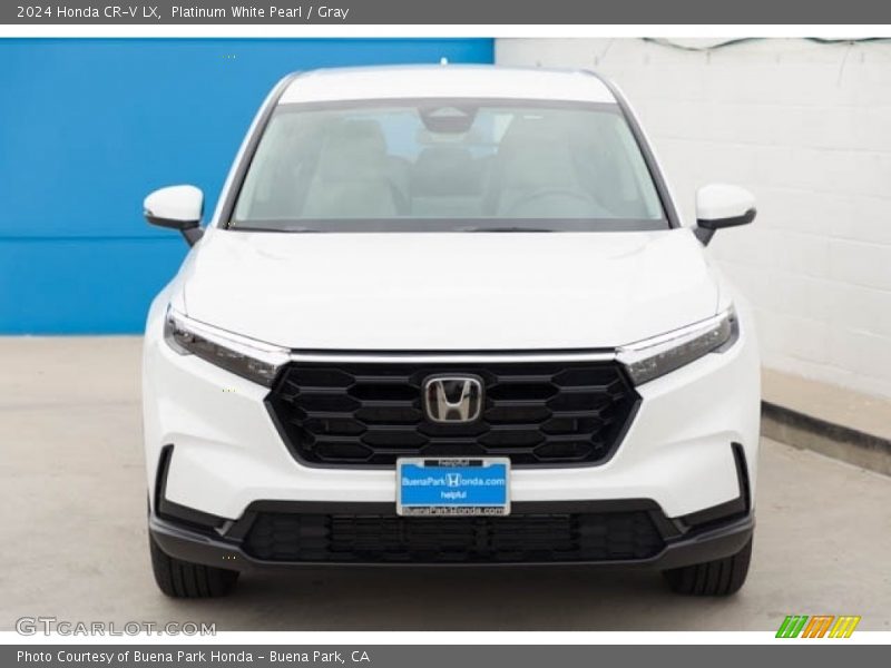 Platinum White Pearl / Gray 2024 Honda CR-V LX