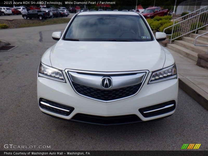 White Diamond Pearl / Parchment 2015 Acura MDX SH-AWD Technology