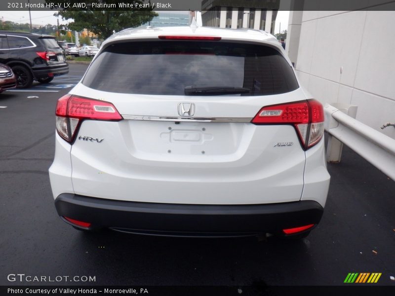 Platinum White Pearl / Black 2021 Honda HR-V LX AWD