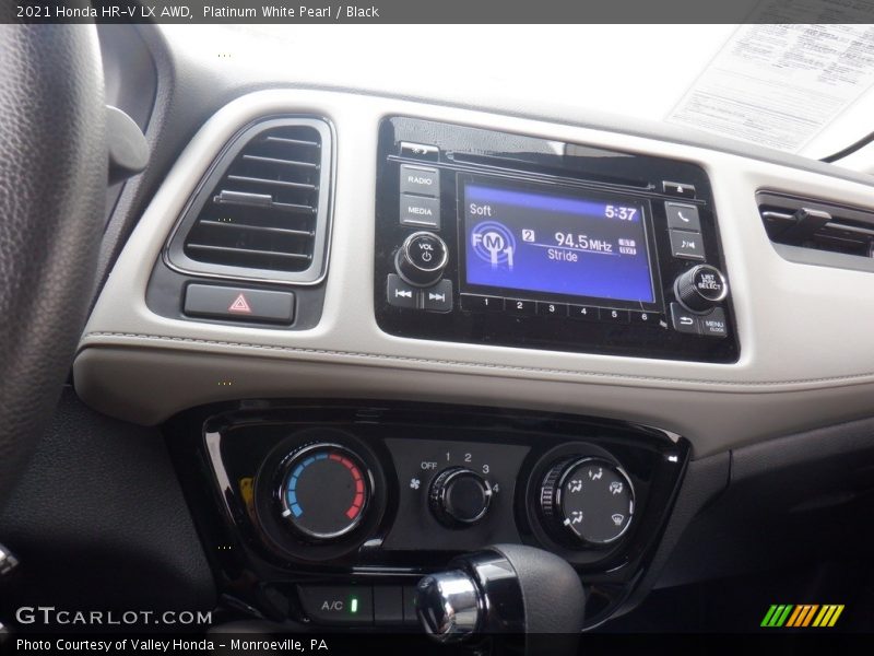Platinum White Pearl / Black 2021 Honda HR-V LX AWD