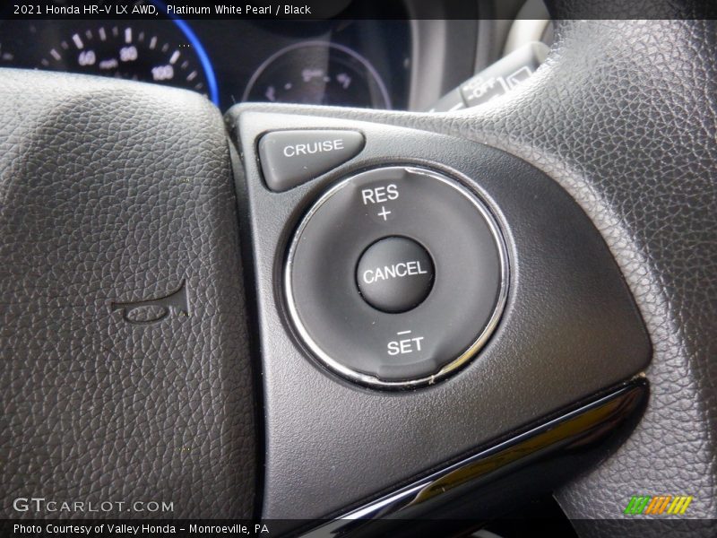 Platinum White Pearl / Black 2021 Honda HR-V LX AWD
