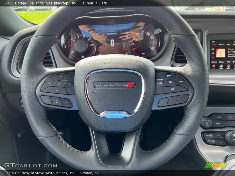 B5 Blue Pearl / Black 2023 Dodge Challenger SXT Blacktop