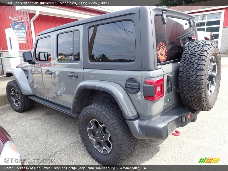 Sting-Gray / Black 2020 Jeep Wrangler Unlimited Rubicon 4x4