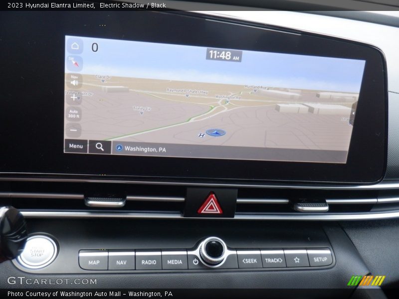 Navigation of 2023 Elantra Limited