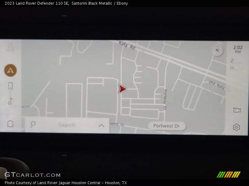 Navigation of 2023 Defender 110 SE