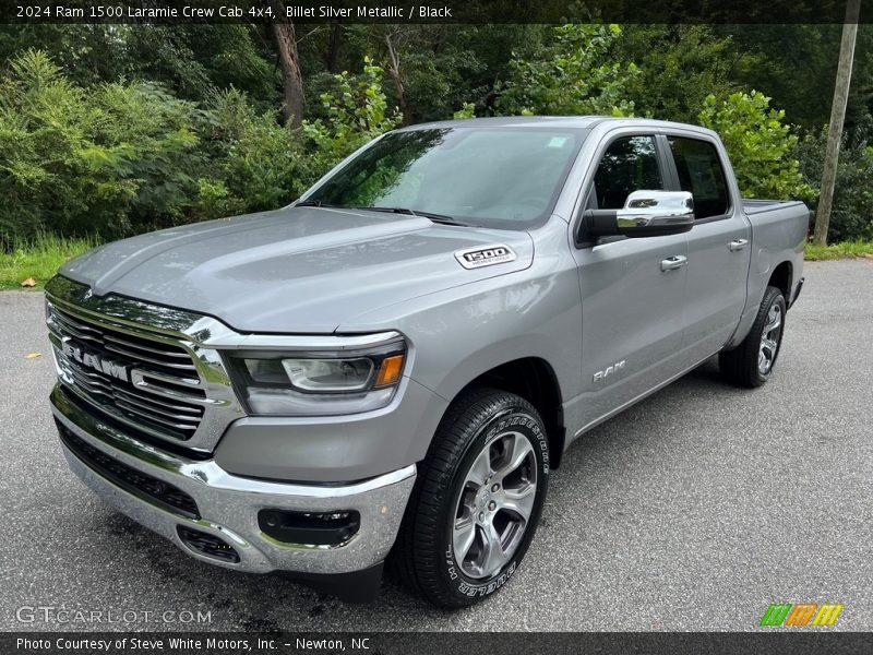 Billet Silver Metallic / Black 2024 Ram 1500 Laramie Crew Cab 4x4