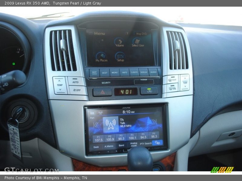 Tungsten Pearl / Light Gray 2009 Lexus RX 350 AWD