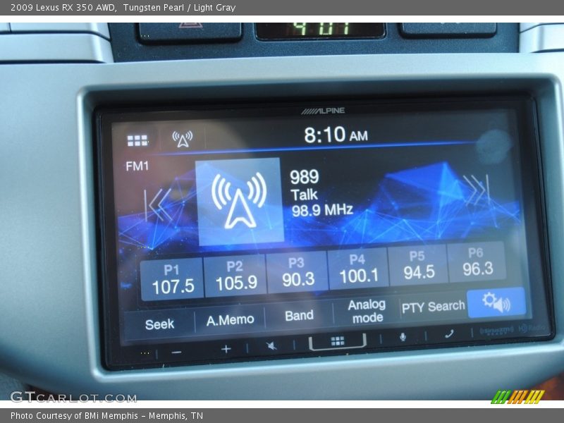 Tungsten Pearl / Light Gray 2009 Lexus RX 350 AWD