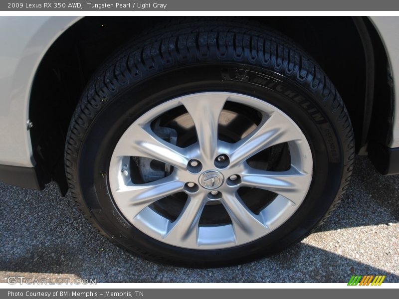 Tungsten Pearl / Light Gray 2009 Lexus RX 350 AWD