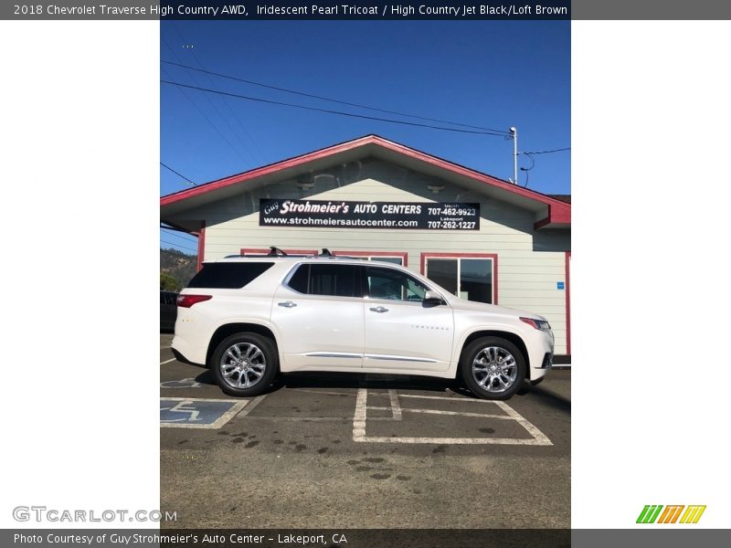 Iridescent Pearl Tricoat / High Country Jet Black/Loft Brown 2018 Chevrolet Traverse High Country AWD