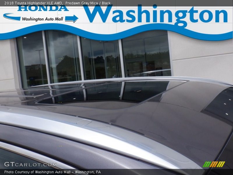 Predawn Gray Mica / Black 2018 Toyota Highlander XLE AWD