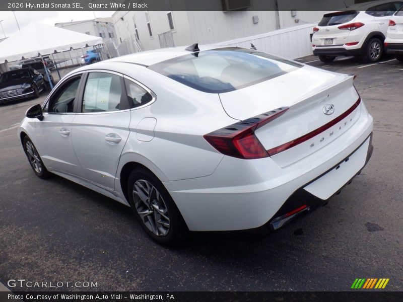 Quartz White / Black 2020 Hyundai Sonata SEL