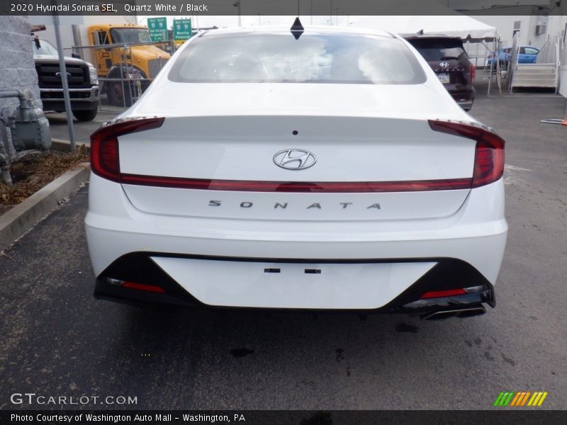 Quartz White / Black 2020 Hyundai Sonata SEL