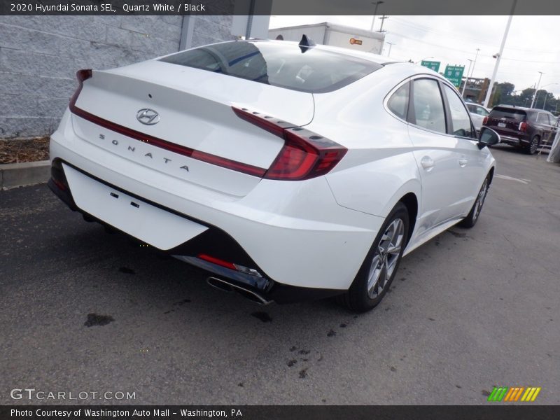 Quartz White / Black 2020 Hyundai Sonata SEL