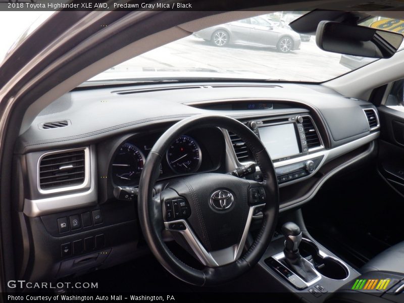 Predawn Gray Mica / Black 2018 Toyota Highlander XLE AWD