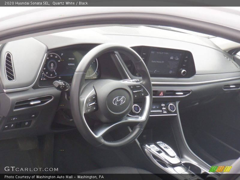 Quartz White / Black 2020 Hyundai Sonata SEL