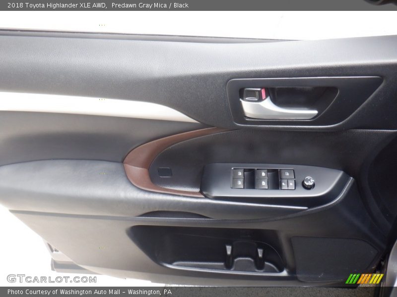 Predawn Gray Mica / Black 2018 Toyota Highlander XLE AWD