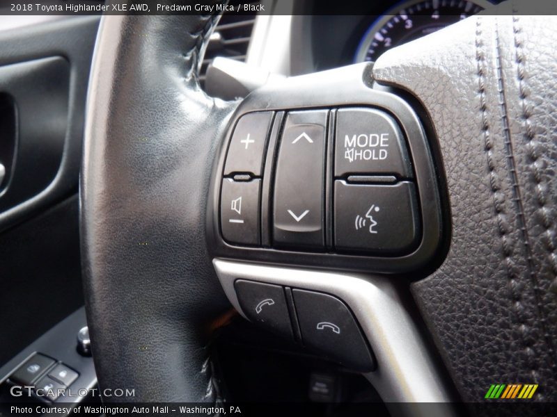 Predawn Gray Mica / Black 2018 Toyota Highlander XLE AWD