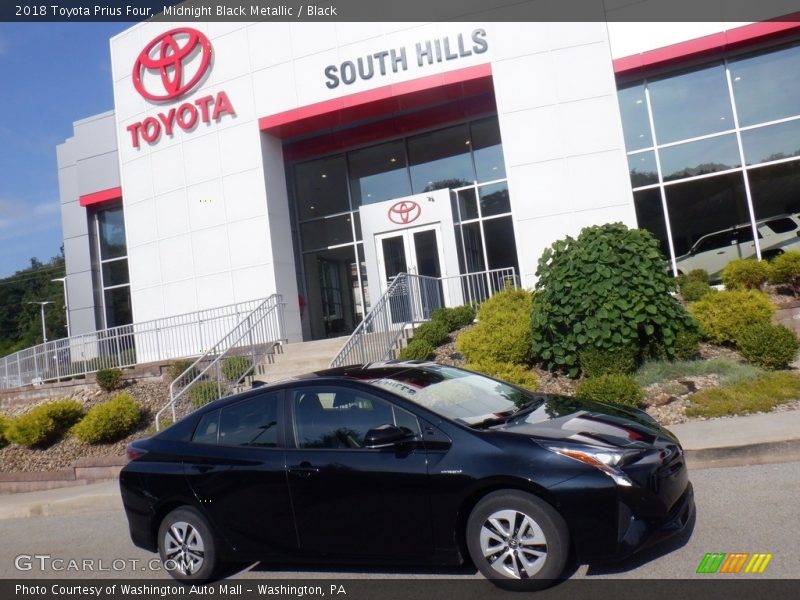 Midnight Black Metallic / Black 2018 Toyota Prius Four