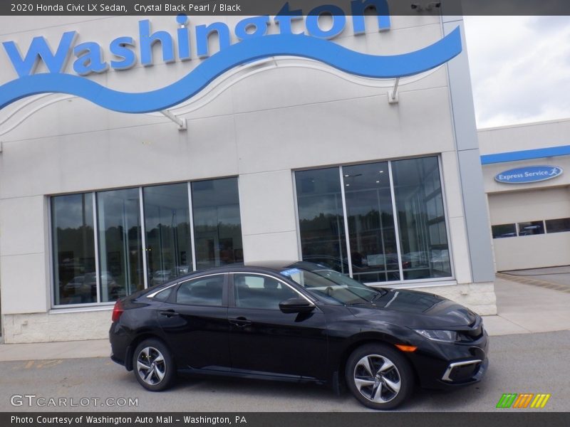 Crystal Black Pearl / Black 2020 Honda Civic LX Sedan