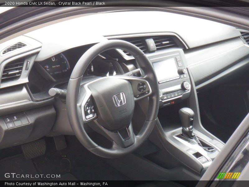 Crystal Black Pearl / Black 2020 Honda Civic LX Sedan