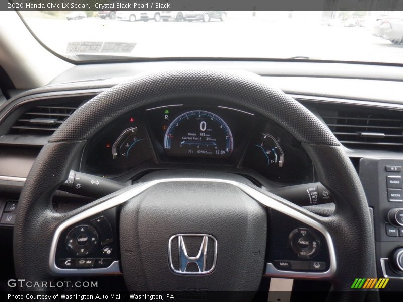 Crystal Black Pearl / Black 2020 Honda Civic LX Sedan