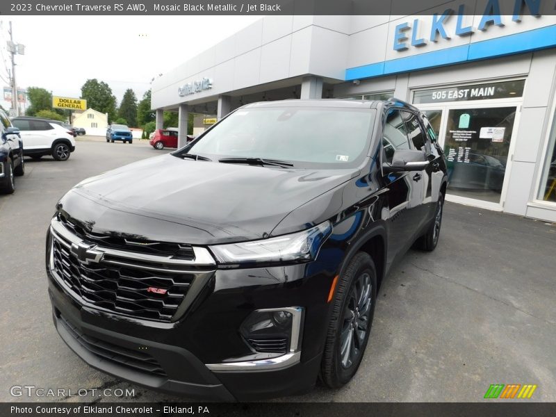 Mosaic Black Metallic / Jet Black 2023 Chevrolet Traverse RS AWD