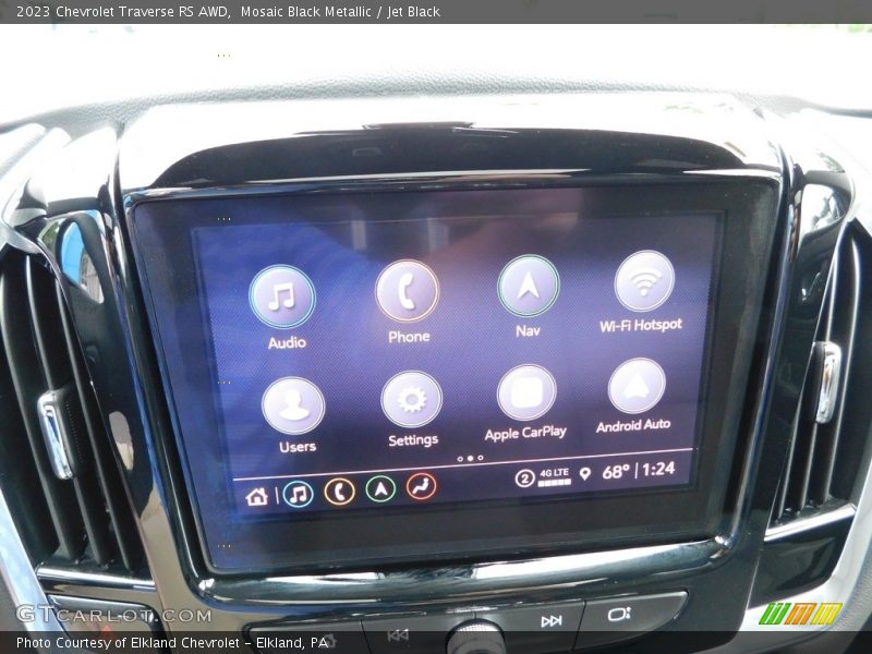 Mosaic Black Metallic / Jet Black 2023 Chevrolet Traverse RS AWD