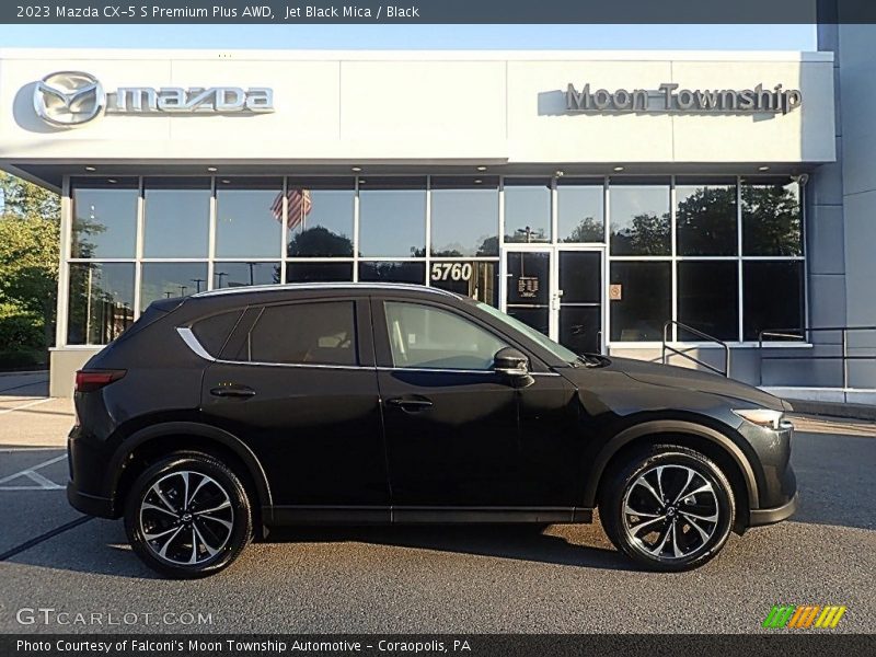 Jet Black Mica / Black 2023 Mazda CX-5 S Premium Plus AWD