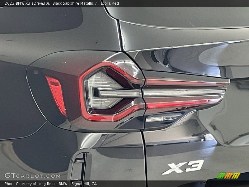 Black Sapphire Metallic / Tacora Red 2023 BMW X3 sDrive30i