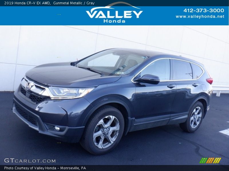 Gunmetal Metallic / Gray 2019 Honda CR-V EX AWD