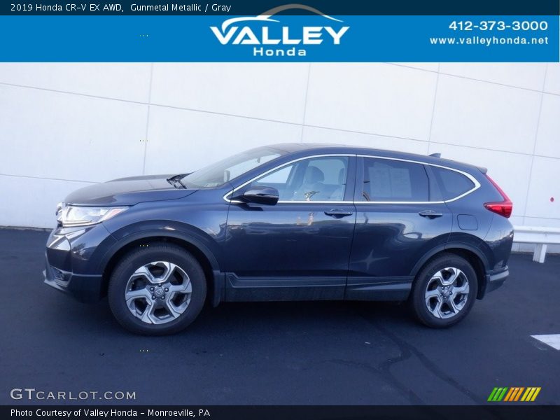 Gunmetal Metallic / Gray 2019 Honda CR-V EX AWD