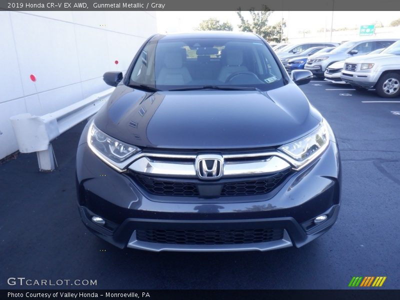Gunmetal Metallic / Gray 2019 Honda CR-V EX AWD