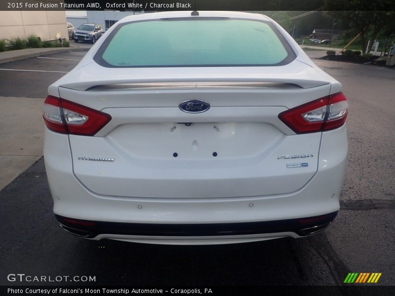 Oxford White / Charcoal Black 2015 Ford Fusion Titanium AWD