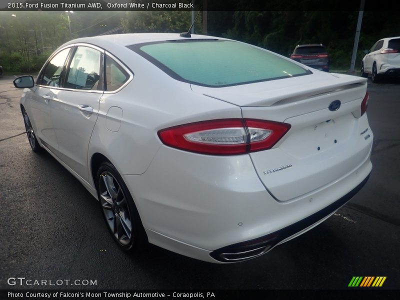 Oxford White / Charcoal Black 2015 Ford Fusion Titanium AWD