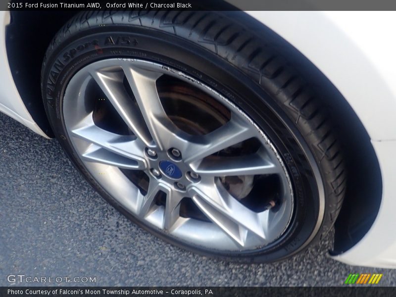 Oxford White / Charcoal Black 2015 Ford Fusion Titanium AWD
