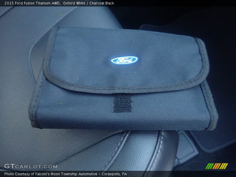 Oxford White / Charcoal Black 2015 Ford Fusion Titanium AWD