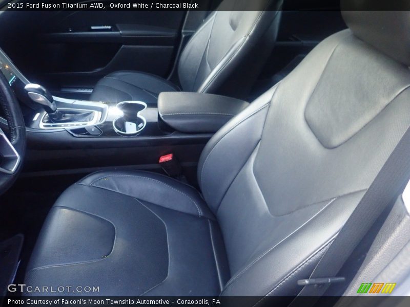 Oxford White / Charcoal Black 2015 Ford Fusion Titanium AWD