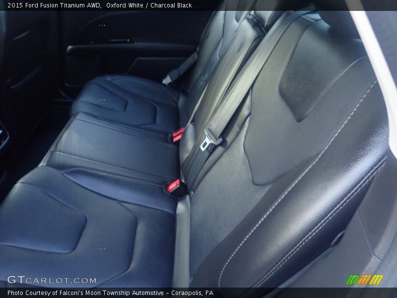 Oxford White / Charcoal Black 2015 Ford Fusion Titanium AWD