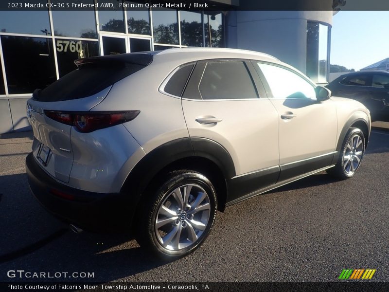 Platinum Quartz Metallic / Black 2023 Mazda CX-30 S Preferred AWD