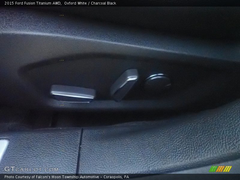 Oxford White / Charcoal Black 2015 Ford Fusion Titanium AWD