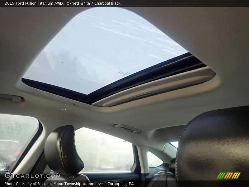 Oxford White / Charcoal Black 2015 Ford Fusion Titanium AWD